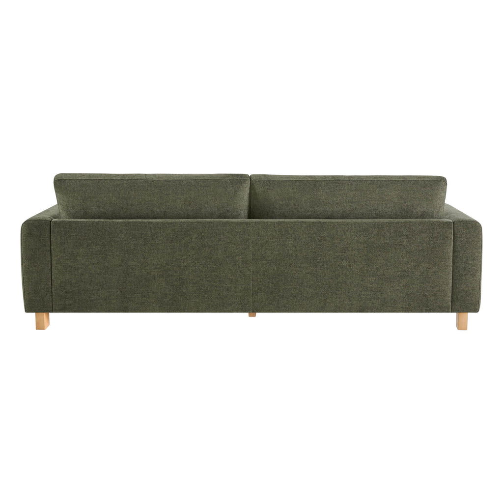 Keaton Performance Fabric 3-Seater Sofa with Ash Wood Base (99'')