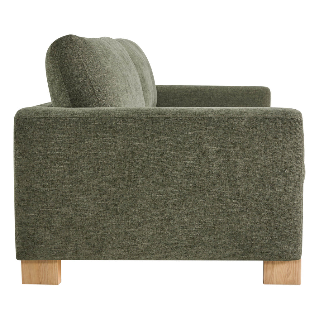 Keaton Performance Fabric 3-Seater Sofa with Ash Wood Base (99'')