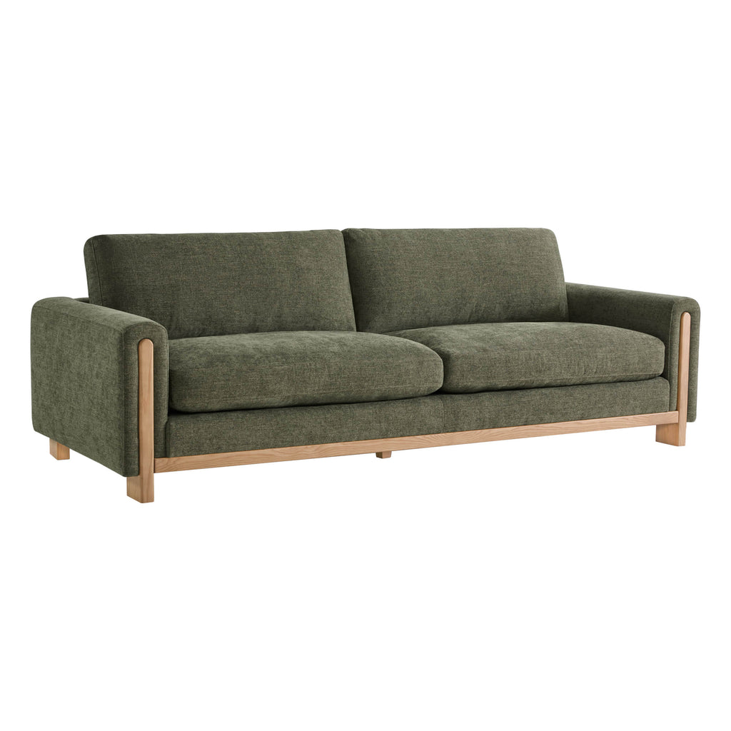 Keaton Performance Fabric 3-Seater Sofa with Ash Wood Base (99'')