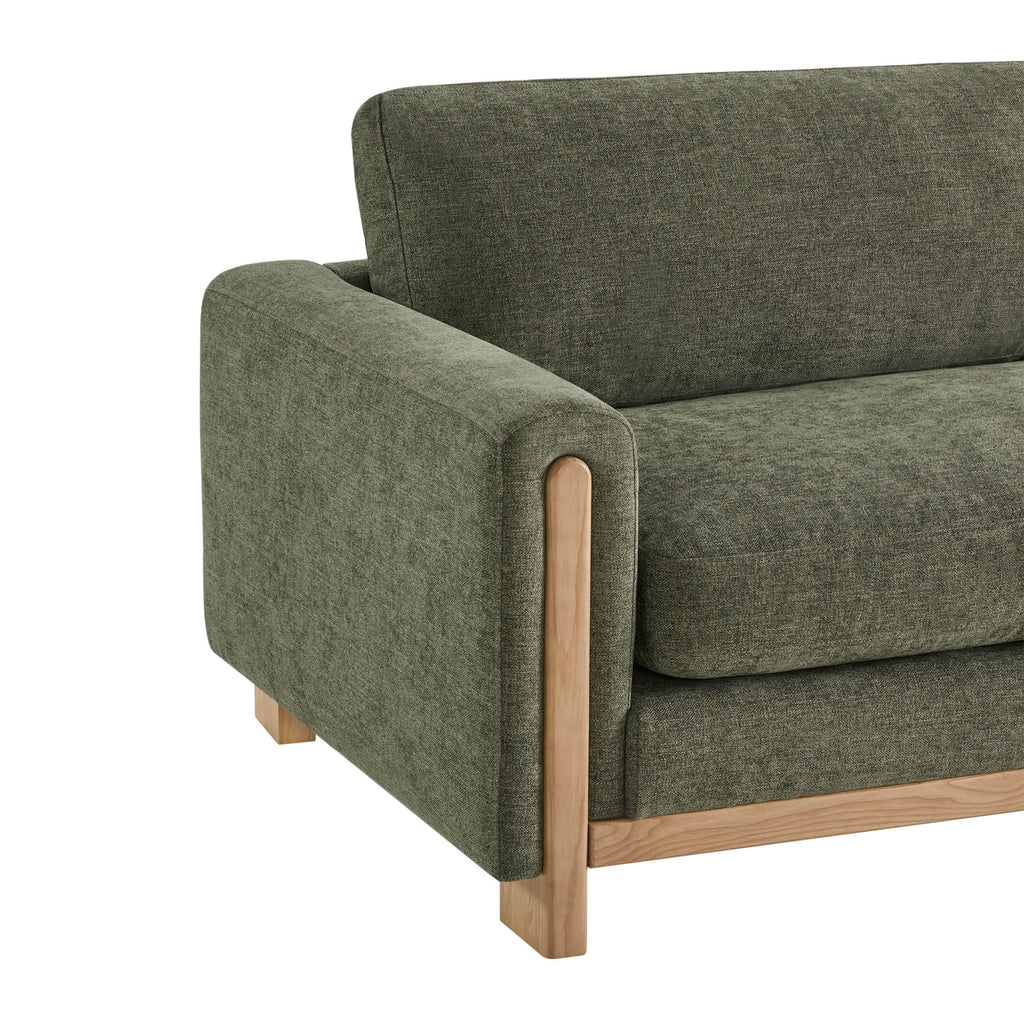 Keaton Performance Fabric 3-Seater Sofa with Ash Wood Base (99'')