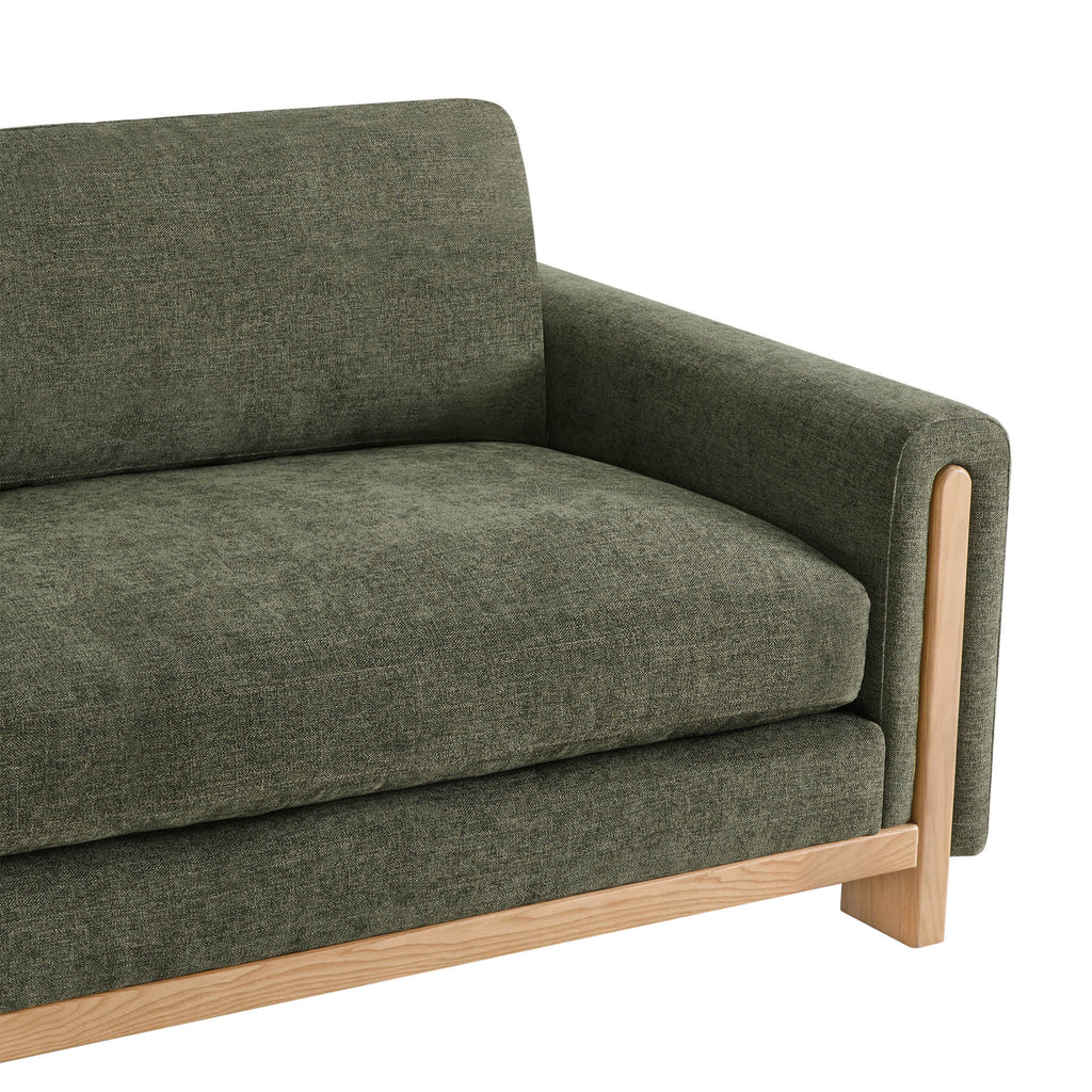 Keaton Performance Fabric 3-Seater Sofa with Ash Wood Base (99'')