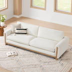Keaton Performance Fabric 3-Seater Sofa with Ash Wood Base (99'')