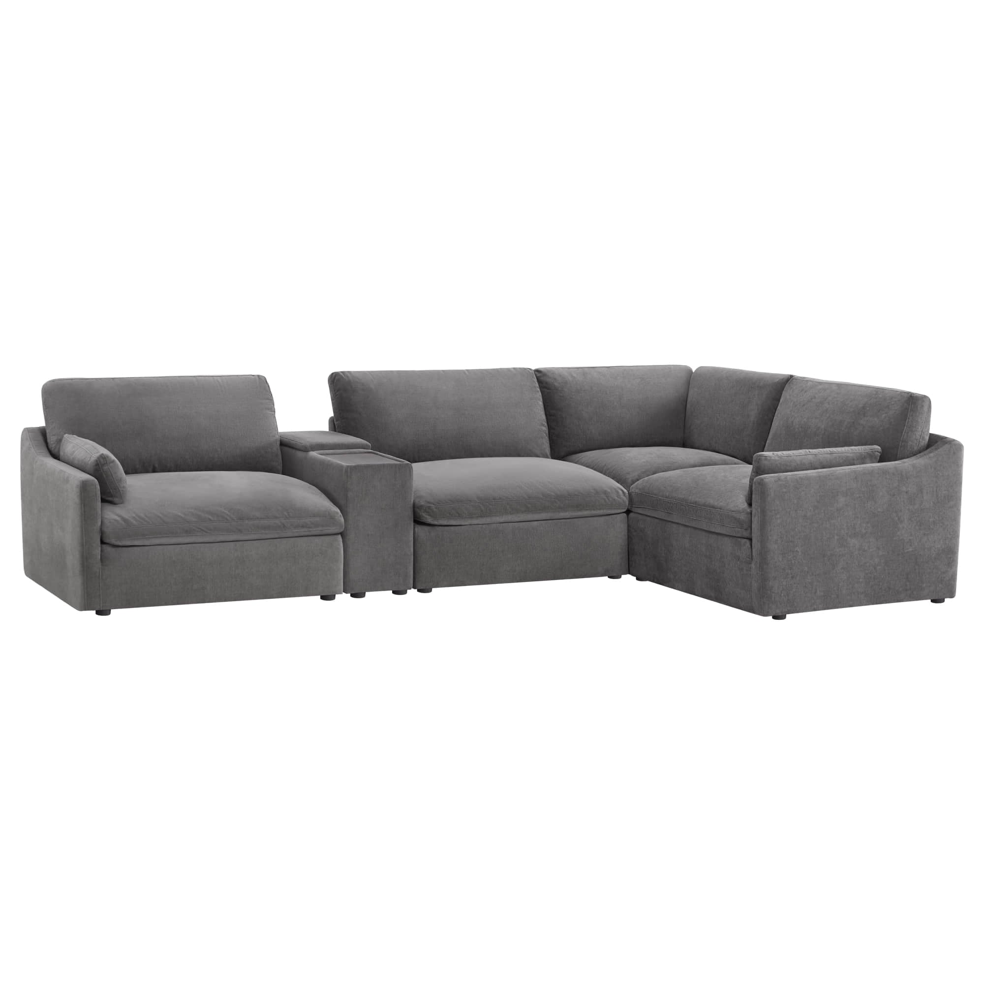 Kenna Modular 4 Seat Sofa-Chaise Sectional