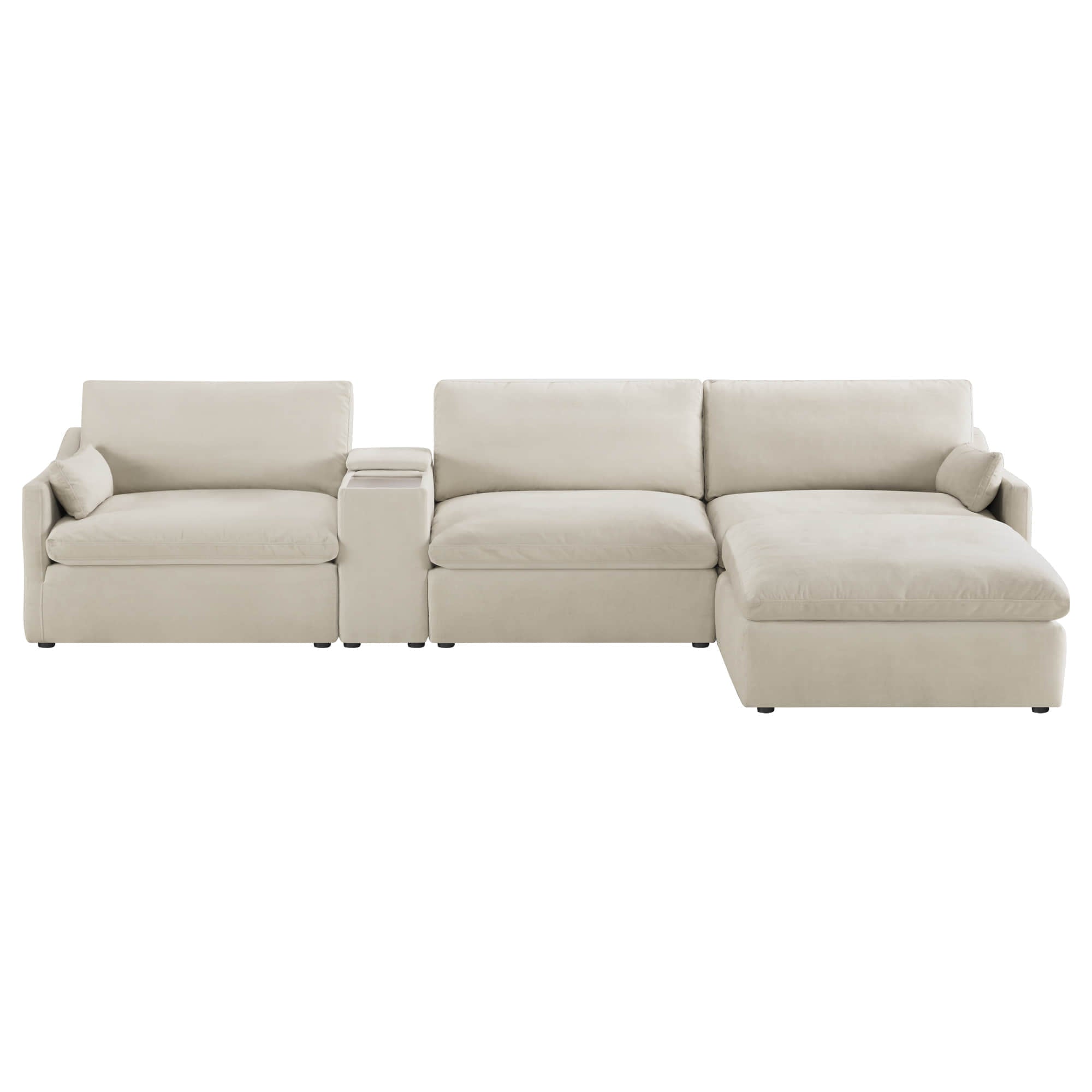 Kenna Modular 4 Seat Sofa-Chaise Sectional