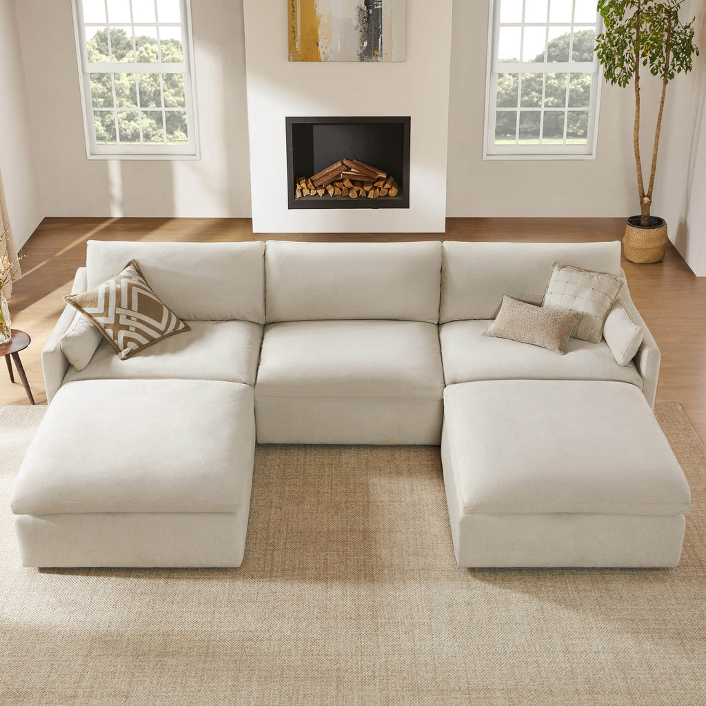 Kenna 5 Seat Modular Sofa-Chaise Sectional