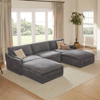 Kenna 5 Seat Modular Sofa-Chaise Sectional