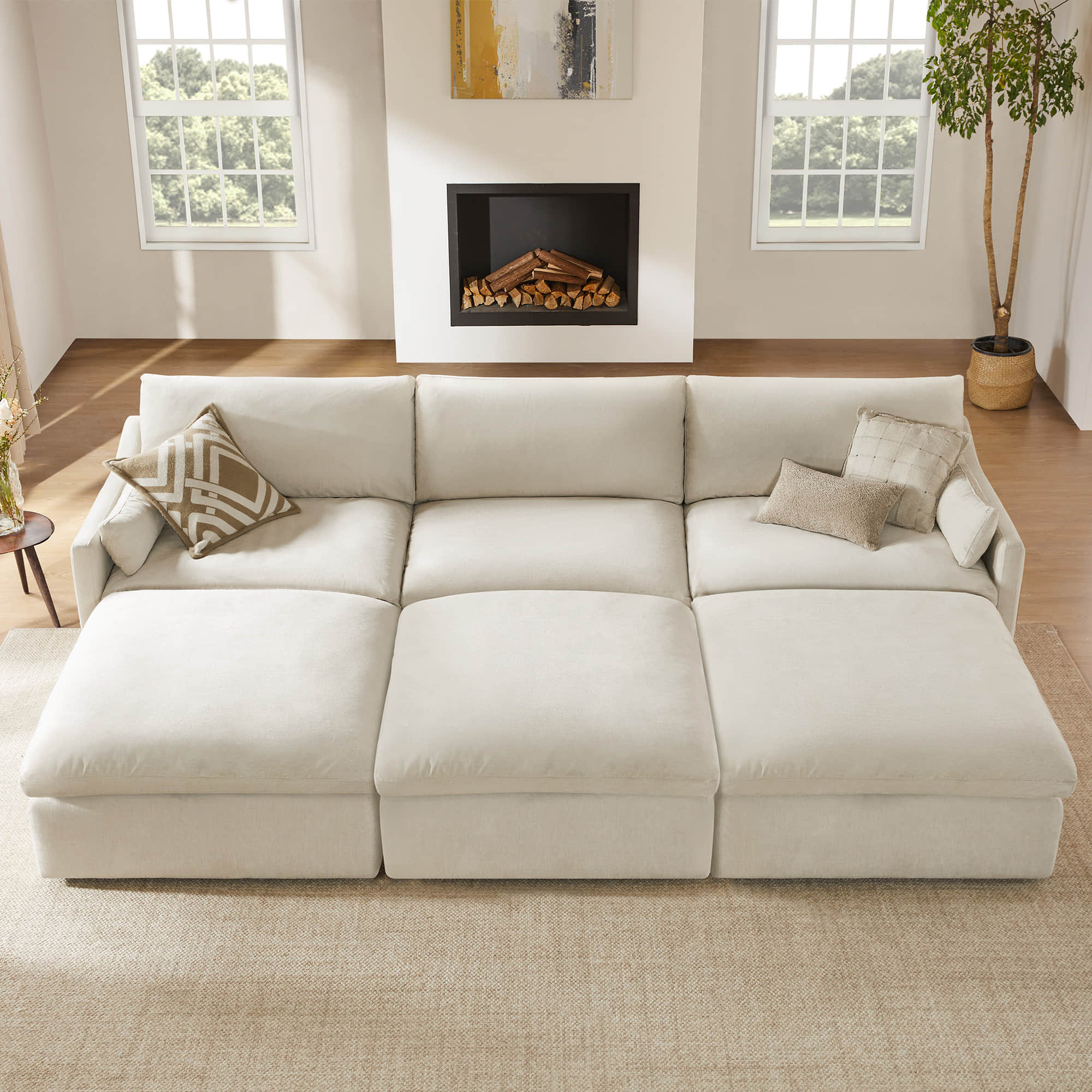 Kenna 6 Seat Modular Sofa Pit Sectional