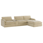 Kenna Modular 4 Seat Sofa-Chaise Sectional