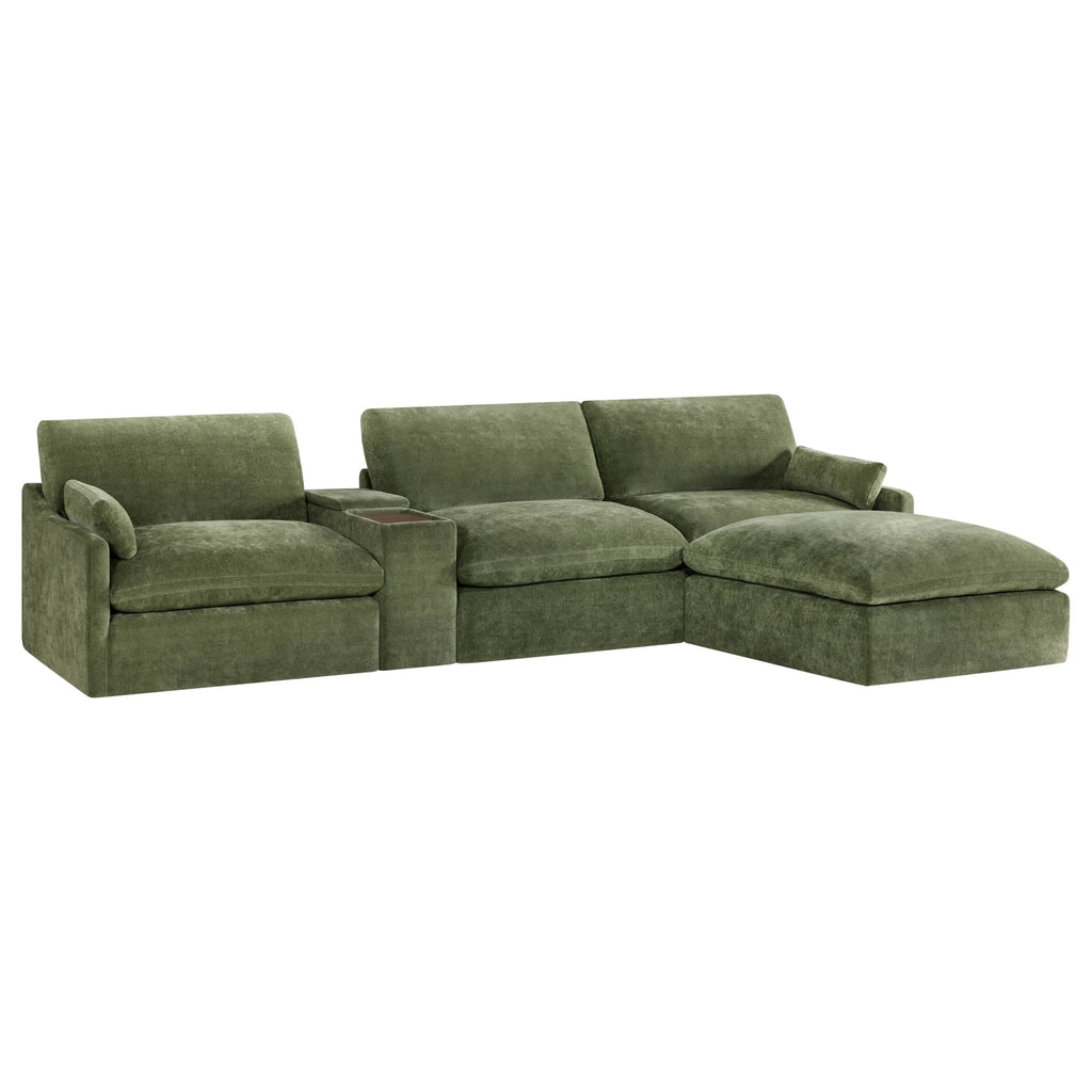Kenna Modular 4 Seat Sofa-Chaise Sectional