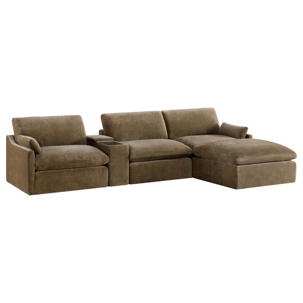 Kenna Modular 4 Seat Sofa-Chaise Sectional