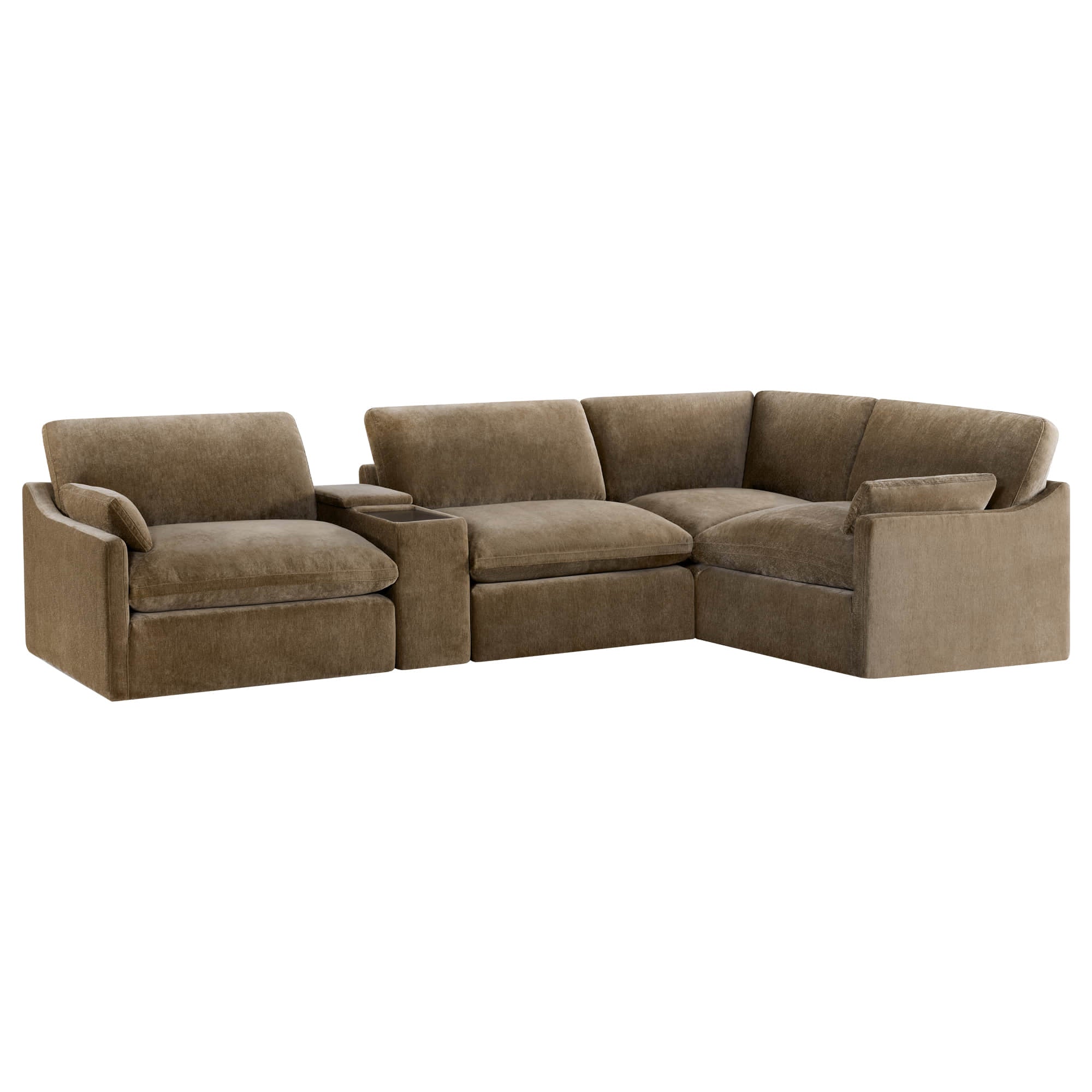 Kenna Modular 4 Seat Sofa-Chaise Sectional