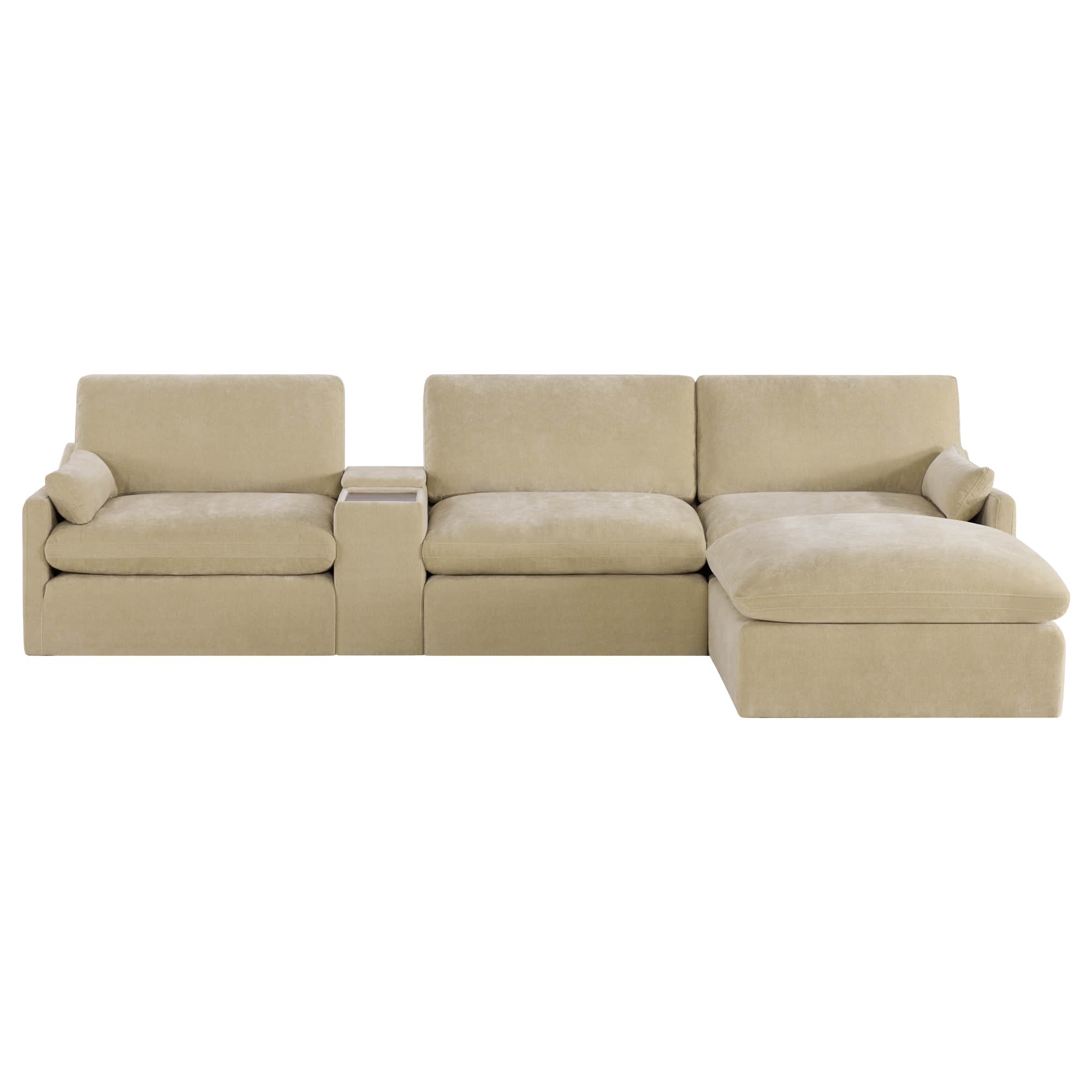 Kenna Modular 4 Seat Sofa-Chaise Sectional