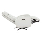 Landon Genuine Leather Power Swivel Recliner with Power Headrest