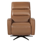 Landon Genuine Leather Power Swivel Recliner with Power Headrest