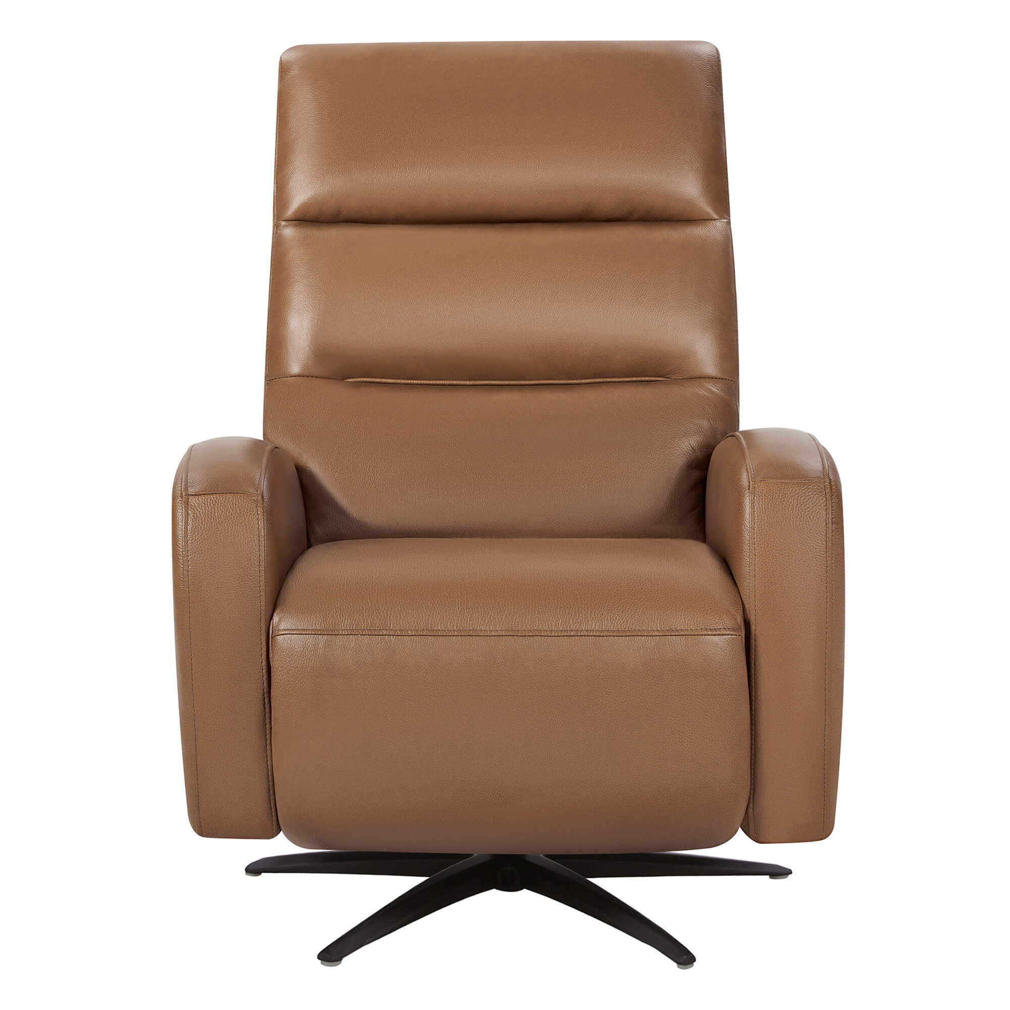 Landon Genuine Leather Power Swivel Recliner with Power Headrest