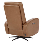 Landon Genuine Leather Power Swivel Recliner with Power Headrest