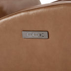 Landon Genuine Leather Power Swivel Recliner with Power Headrest