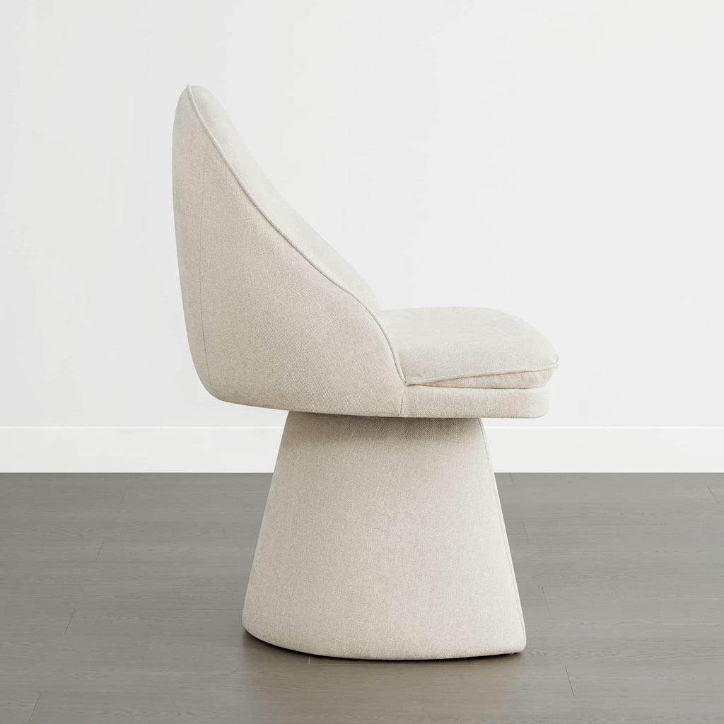 Leda Upholstered Swivel Dining Chair