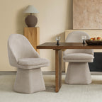 Leda Upholstered Swivel Dining Chair