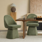 Leda Upholstered Swivel Dining Chair