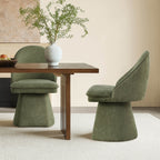 Leda Upholstered Swivel Dining Chair