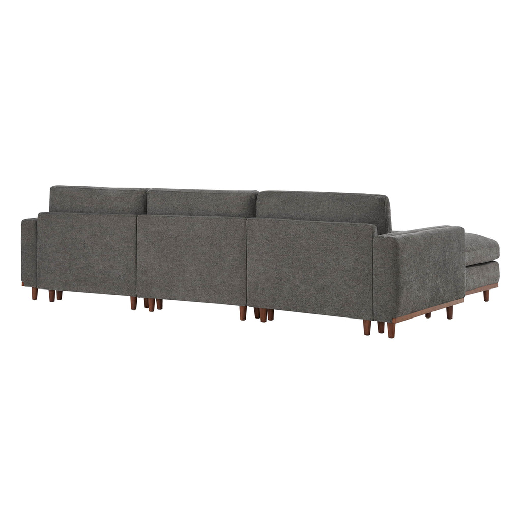 Liam 4-Piece Overstuffed Feather Wood Base Sectional Sofa