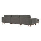 Liam 4-Piece Overstuffed Feather Wood Base Sectional Sofa