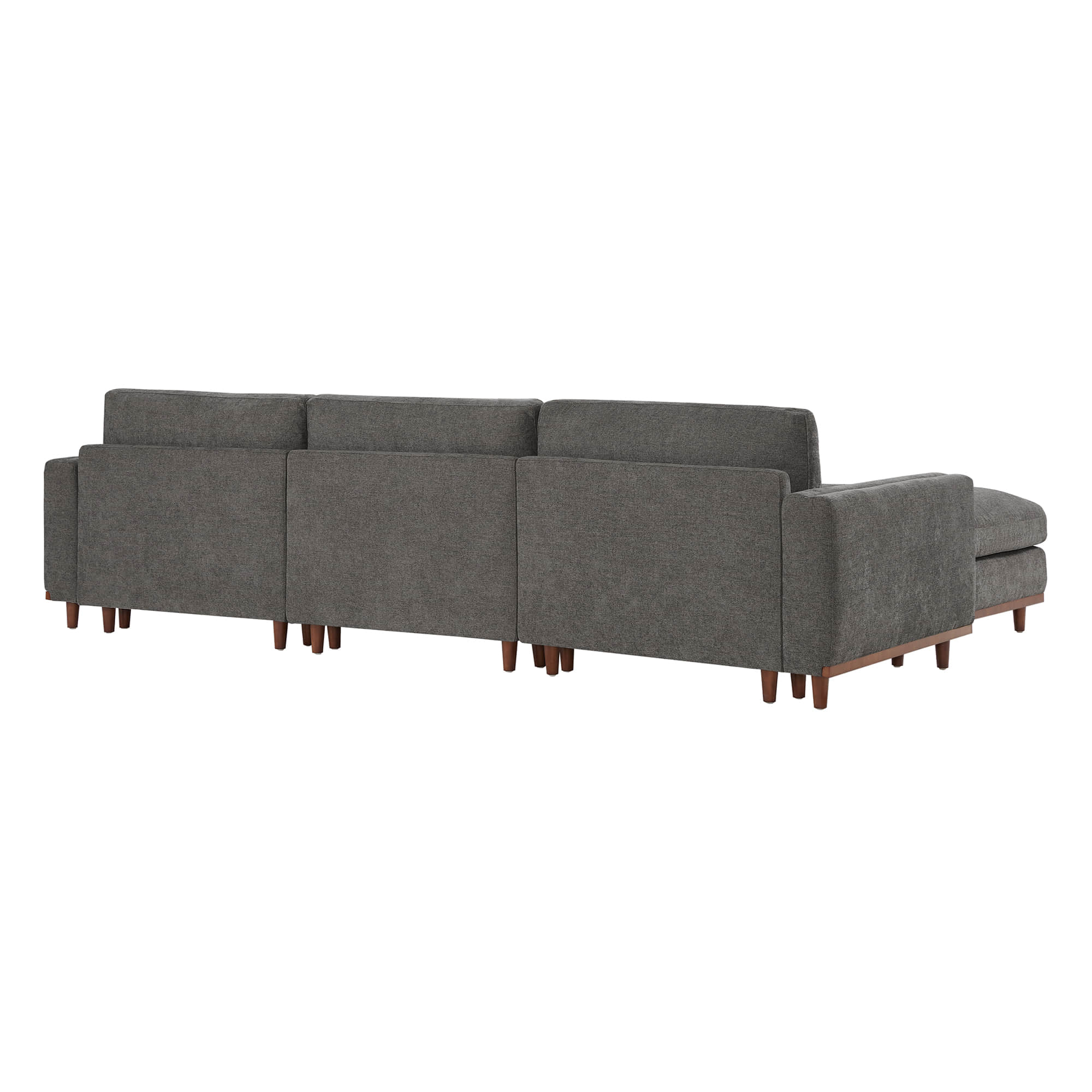 Liam 4-Piece Overstuffed Feather Wood Base Sectional Sofa