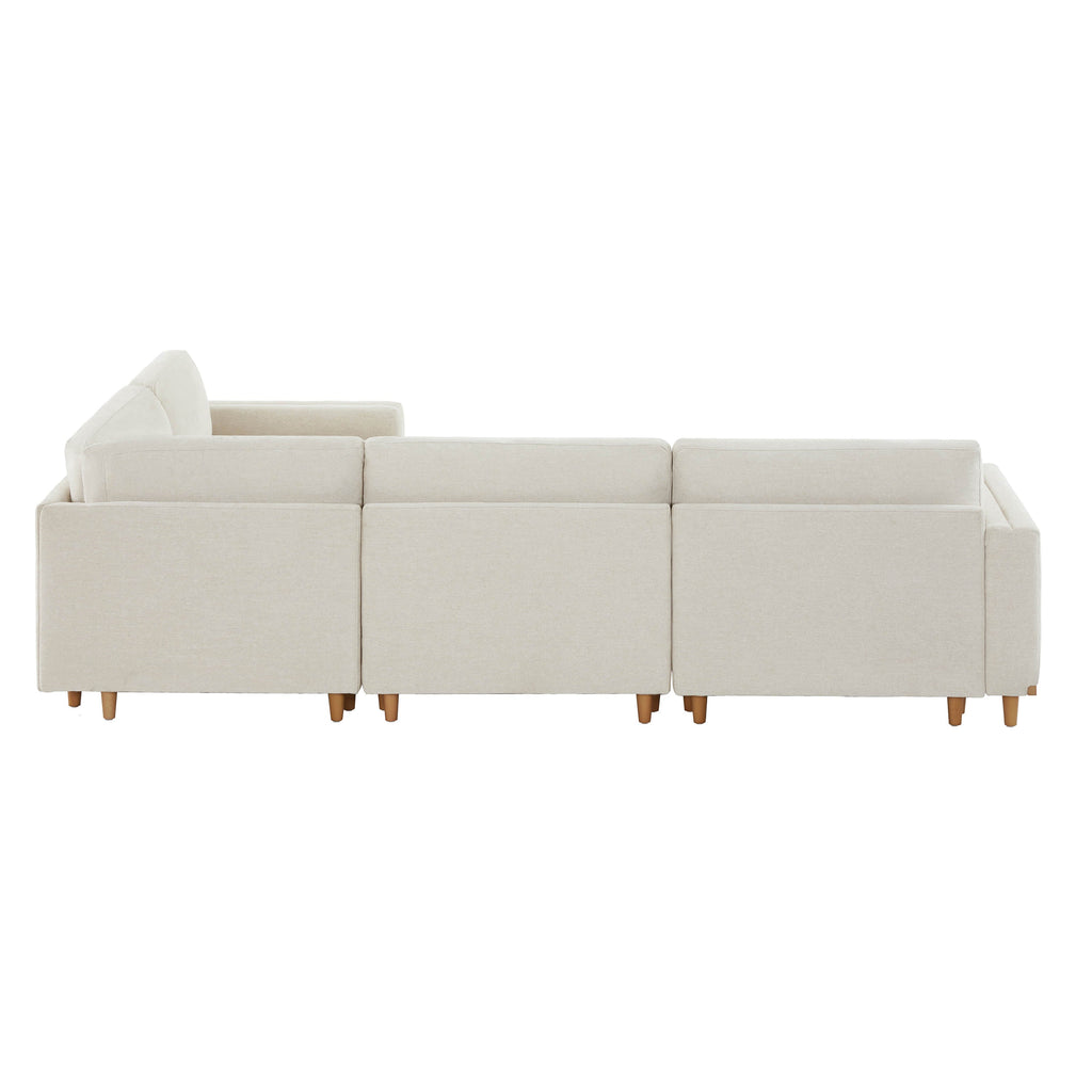 Liam 4-Piece Overstuffed Feather Wood Base Sectional Sofa