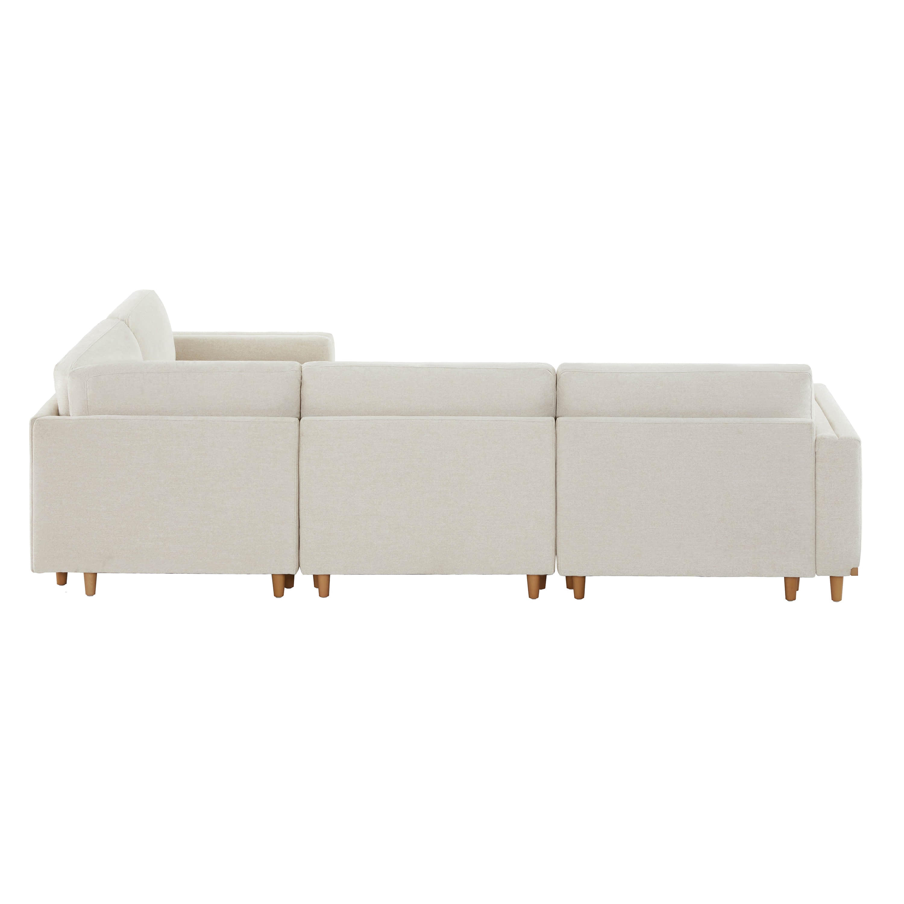 Liam 4-Piece Overstuffed Feather Wood Base Sectional Sofa