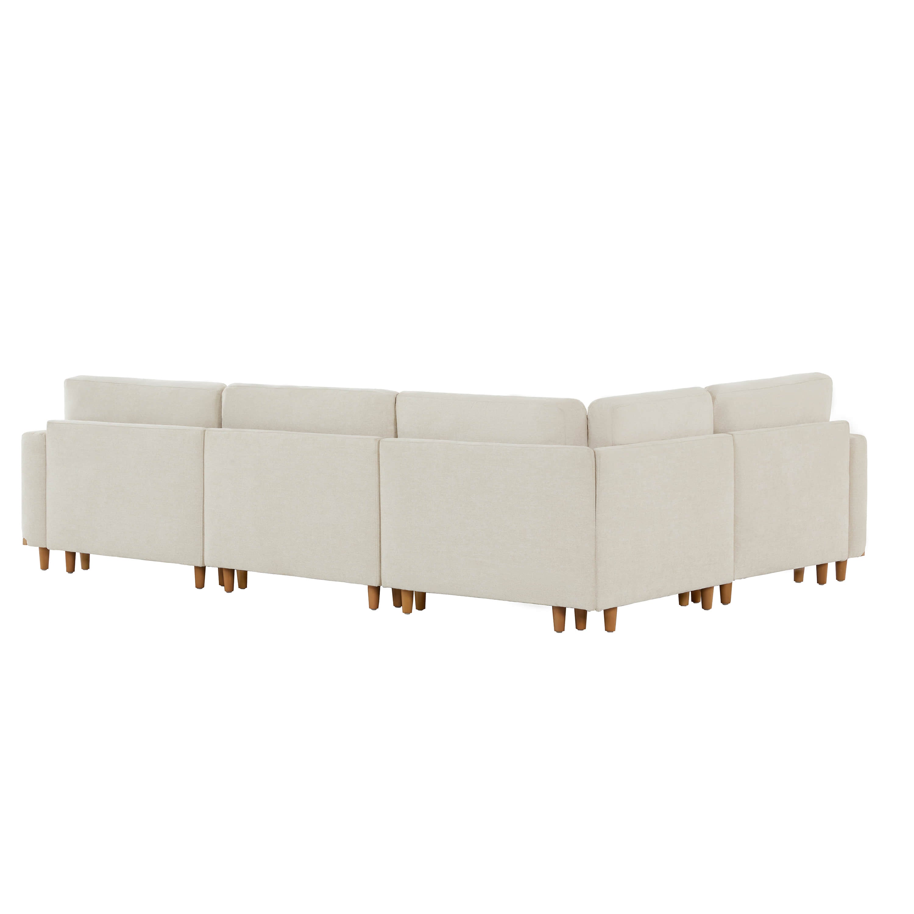 Liam 4-Piece Overstuffed Feather Wood Base Sectional Sofa