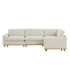 Liam 4-Piece Overstuffed Feather Wood Base Sectional Sofa