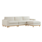 Liam 4-Piece Overstuffed Feather Wood Base Sectional Sofa