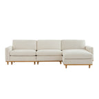 Liam 4-Piece Overstuffed Feather Wood Base Sectional Sofa