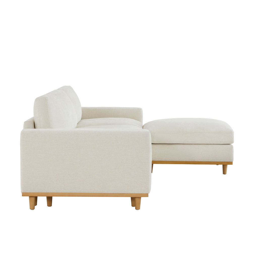 Liam 4-Piece Overstuffed Feather Wood Base Sectional Sofa