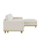 Liam 4-Piece Overstuffed Feather Wood Base Sectional Sofa