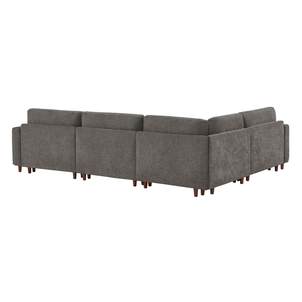 Liam 4-Piece Overstuffed Feather Wood Base Sectional Sofa