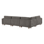 Liam 4-Piece Overstuffed Feather Wood Base Sectional Sofa