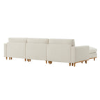 Liam 4-Piece Overstuffed Feather Wood Base Sectional Sofa
