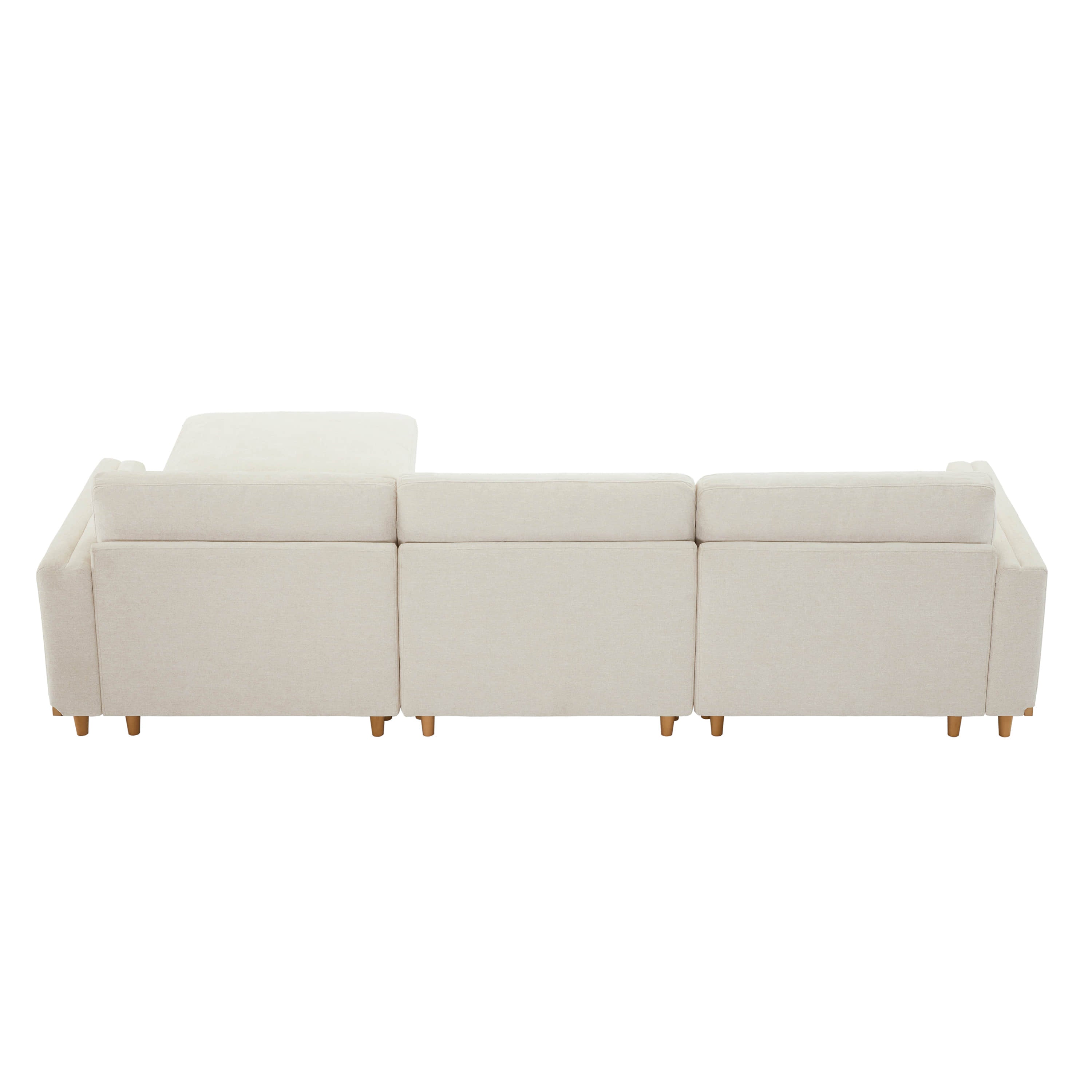 Liam 4-Piece Overstuffed Feather Wood Base Sectional Sofa