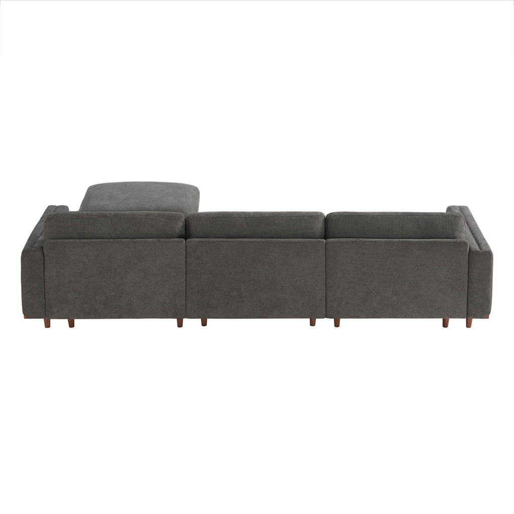 Liam 4-Piece Overstuffed Feather Wood Base Sectional Sofa