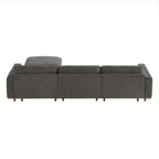 Liam 4-Piece Overstuffed Feather Wood Base Sectional Sofa