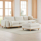 Liam 4-Piece Overstuffed Feather Wood Base Sectional Sofa