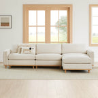 Liam 4-Piece Overstuffed Feather Wood Base Sectional Sofa