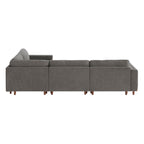 Liam 4-Piece Overstuffed Feather Wood Base Sectional Sofa