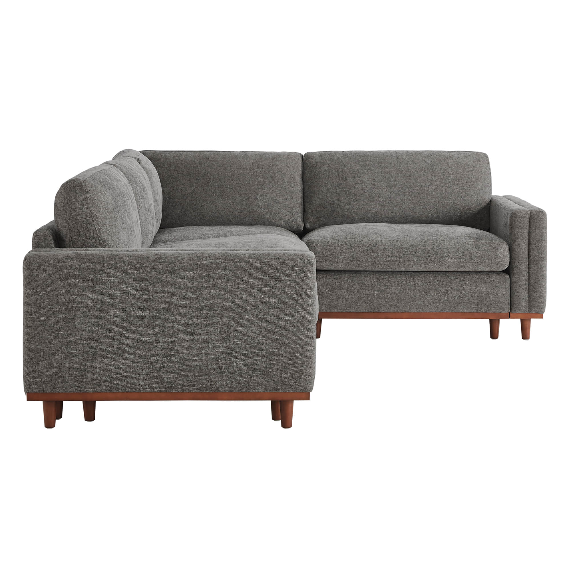 Liam 4-Piece Overstuffed Feather Wood Base Sectional Sofa
