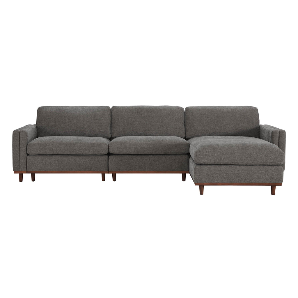 Liam 4-Piece Overstuffed Feather Wood Base Sectional Sofa