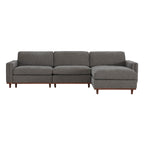 Liam 4-Piece Overstuffed Feather Wood Base Sectional Sofa