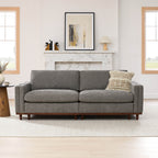 Liam 2-Piece Overstuffed Feather Wood Base Sectional Sofa
