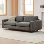 Liam 2-Piece Overstuffed Feather Wood Base Sectional Sofa
